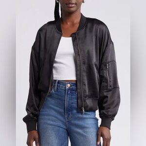Satin bomber jacket